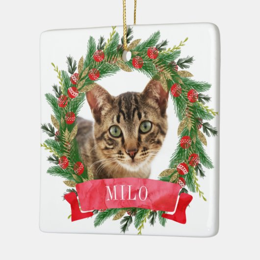 Benutzerdefiniertes Cat-Foto Keramikornament (Links)