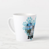 Benutzerdefiniertes Cat-Foto Latte Tasse mit Name (Linke Ecke)