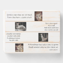 Benutzerdefiniertes Cat Picture Wood Box-Zeichen