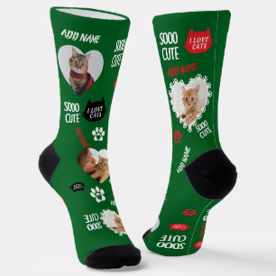 Benutzerdefiniertes Cat Socks-Foto für Heimtierlie Socken