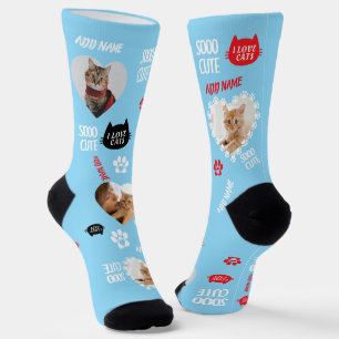 Benutzerdefiniertes Cat Socks-Foto für Heimtierlie Socken