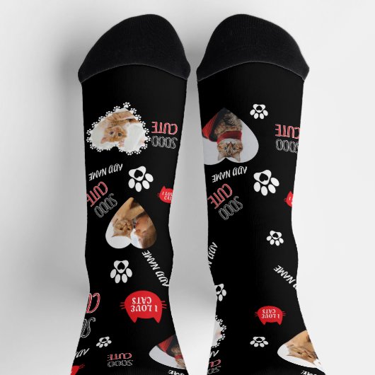 Benutzerdefiniertes Cat Socks-Foto für Heimtierlie Socken (Oben)