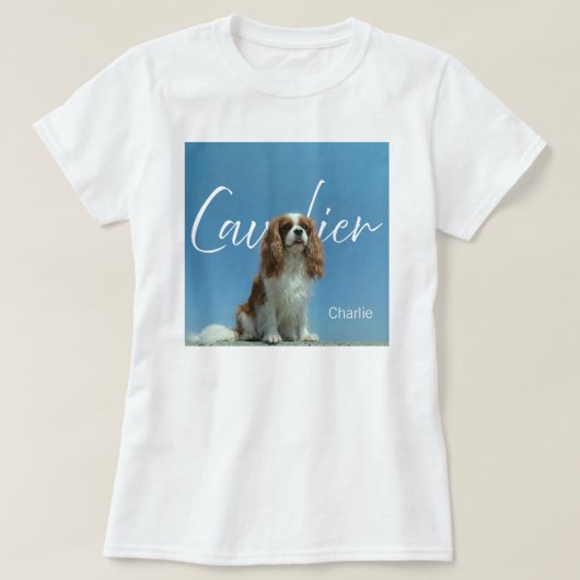 Benutzerdefiniertes Cavalier King Charles Spaniel T-Shirt (Design vorne)