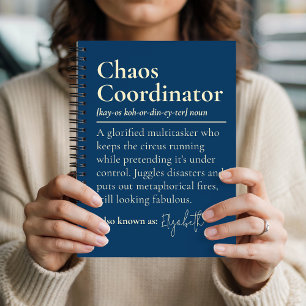 Benutzerdefiniertes Chaos-Koordinator-Journal-Gesc Notizblock