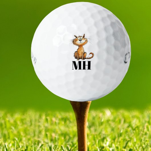Benutzerdefiniertes Chat Mit Monogramm Golfball