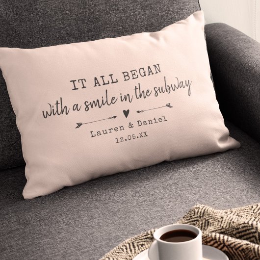 Benutzerdefiniertes Chic Pink, wo alles begann Val Lendenkissen