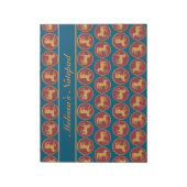 Benutzerdefiniertes Chic Year des Horse Notepad od Notizblock (Rotiert)