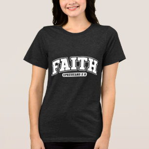 Benutzerdefiniertes Christentum Jesus Glaube Tri-Blend Shirt