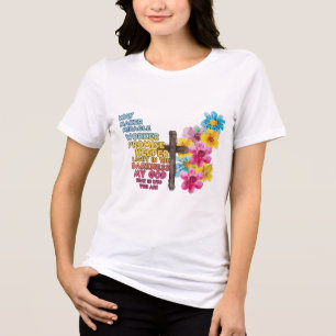 Benutzerdefiniertes christliches Glaubens-T-Shirt Tri-Blend Shirt
