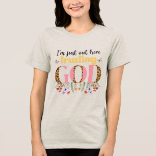 Benutzerdefiniertes Christliches Vertrauen auf Got Tri-Blend Shirt