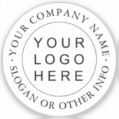 Benutzerdefiniertes "Circle Simple Business"-Logo Aufkleber (Vorderseite)