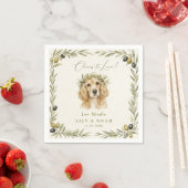 Benutzerdefiniertes Cocker Spaniel Hochzeitshund O Serviette (Beispiel)