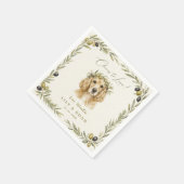 Benutzerdefiniertes Cocker Spaniel Hochzeitshund O Serviette (Ecke)