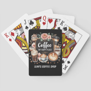 ☕Benutzerdefiniertes Coffeecore-Küchen-Café-Kaffee Spielkarten