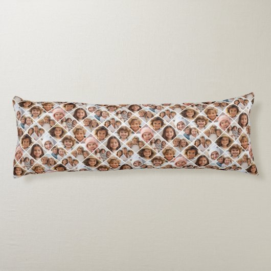 Benutzerdefiniertes Collage 12 Foto - Überall Seitenschläferkissen (Rückseite)
