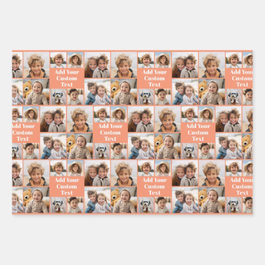 Benutzerdefiniertes Collage 8-Foto - Benutzerdefin Geschenkpapier Set (Vorderseite 3)