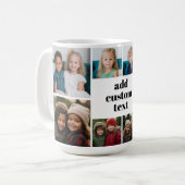 Benutzerdefiniertes Collage 8-Foto - weiß mit schw Kaffeetasse (Vorderseite Links)