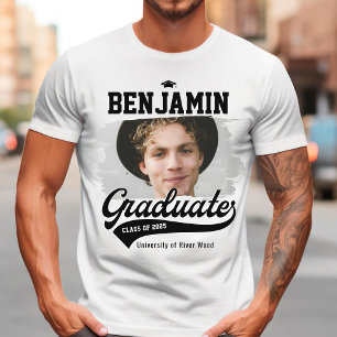 Benutzerdefiniertes College-Uni-Absolventenfoto Ab T-Shirt