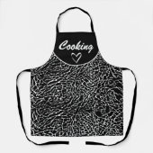 Benutzerdefiniertes Cooking Schwarz-Weiß-Elefanten Schürze (Vorderseite)