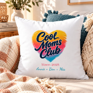 Benutzerdefiniertes "Cool Moms Club" Herz Kissen