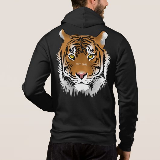 Benutzerdefiniertes cooles Bild des wilden Tigersc Hoodie (Rückseite)