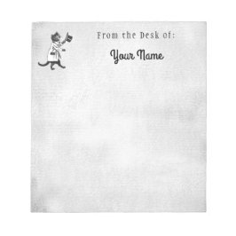 Benutzerdefiniertes Cooles Chat Vintag Art Notepad Notizblock