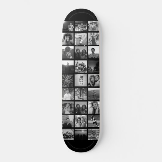 Benutzerdefiniertes Cooles Instagramm-Foto-Collage Skateboard (Vorderseite)