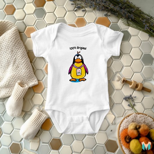 Benutzerdefiniertes Cooles Pinguin-Shirt mit Name  Baby T-shirt