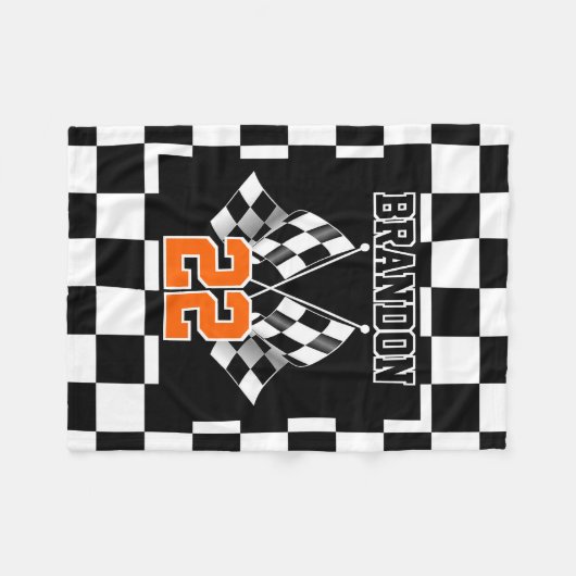 Benutzerdefiniertes Cooles Schwarz-Weiß-Markierung Fleecedecke (Vorderseite (Horizontal))