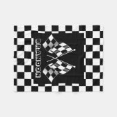 Benutzerdefiniertes Cooles Schwarz-Weiß-Markierung Fleecedecke (Vorderseite (Horizontal))