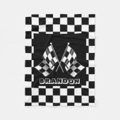 Benutzerdefiniertes Cooles Schwarz-Weiß-Markierung Fleecedecke (Vorderseite)