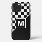 Benutzerdefiniertes Cooles Schwarz-Weiß-Markierung iPhone Hülle (Rückseite)