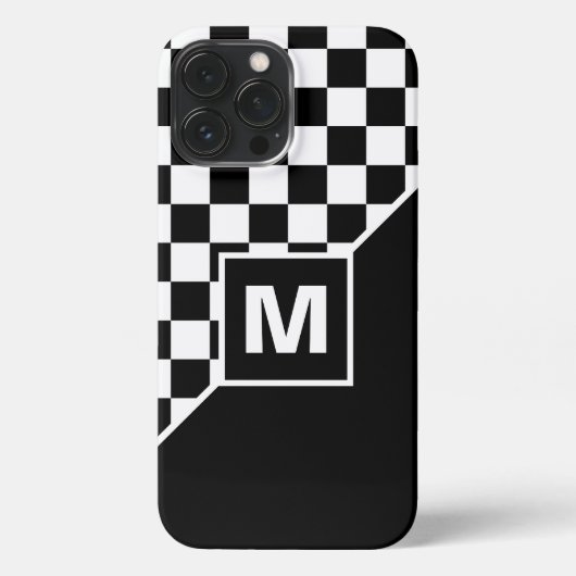 Benutzerdefiniertes Cooles Schwarz-Weiß-Markierung iPhone Hülle (Rückseite)