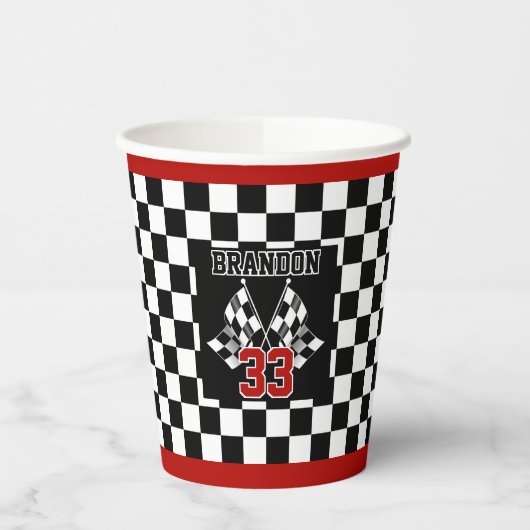 Benutzerdefiniertes Cooles Schwarz-Weiß-Markierung Pappbecher (Links)