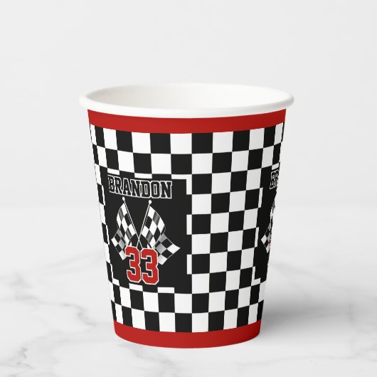 Benutzerdefiniertes Cooles Schwarz-Weiß-Markierung Pappbecher (Vorderseite)