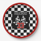 Benutzerdefiniertes Cooles Schwarz-Weiß-Markierung Pappteller (Vorderseite)