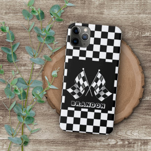 Benutzerdefiniertes cooles Schwarz-Weiß-Schachbret Case-Mate iPhone Hülle