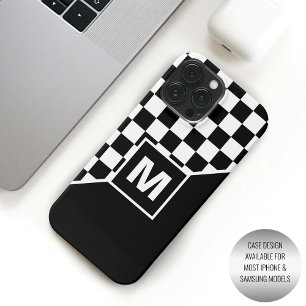 Benutzerdefiniertes cooles Schwarz-Weiß-Schachbret Case-Mate iPhone Hülle