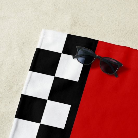 Benutzerdefiniertes Cooles Schwarz-weißes Markieru Strandtuch (Beispiel)