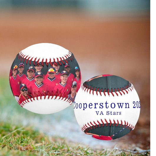 Benutzerdefiniertes Cooperstown-Baseball-Teamfoto- Baseball