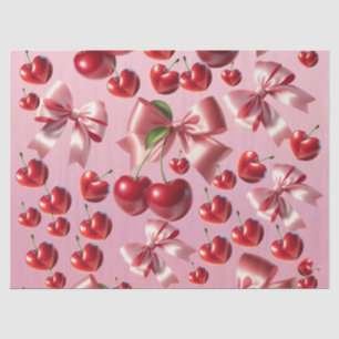 Benutzerdefiniertes Coquette Herz-Schleifen-Muster Seidenpapier