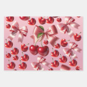 Benutzerdefiniertes Coquette-Herzschleifen-Muster- Geschenkpapier Set (Vorderseite 2)