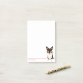 Benutzerdefiniertes Corgi Notepad mit rosa Namen Post-it Klebezettel (Auf Schreibtisch)