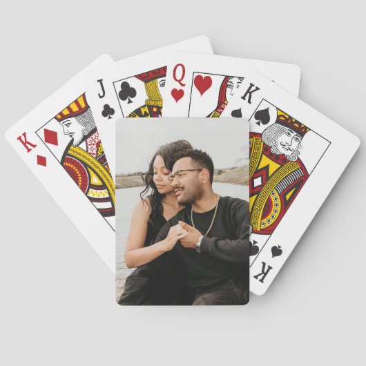 Benutzerdefiniertes Couple Foto Keepake Spielkarten (Rückseite)