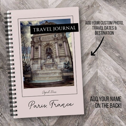 Benutzerdefiniertes Cover Travel Journal | Moderne Notizblock