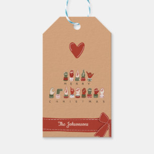 Benutzerdefiniertes Cozy ASL Frohe Weihnachten Geschenkanhänger