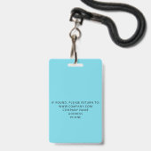 Benutzerdefiniertes Crew Member Event Blue Abzeich Ausweis (Rückseite mit Lanyard)