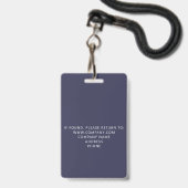 Benutzerdefiniertes Crew Member Event Blue Abzeich Ausweis (Rückseite mit Lanyard)