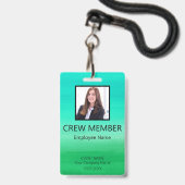 Benutzerdefiniertes Crew-Mitglied Barcode-Event Gr Ausweis (Vorderseite mit Lanyard)