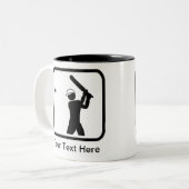 Benutzerdefiniertes Cricket-Logo Zweifarbige Tasse (Vorderseite Links)